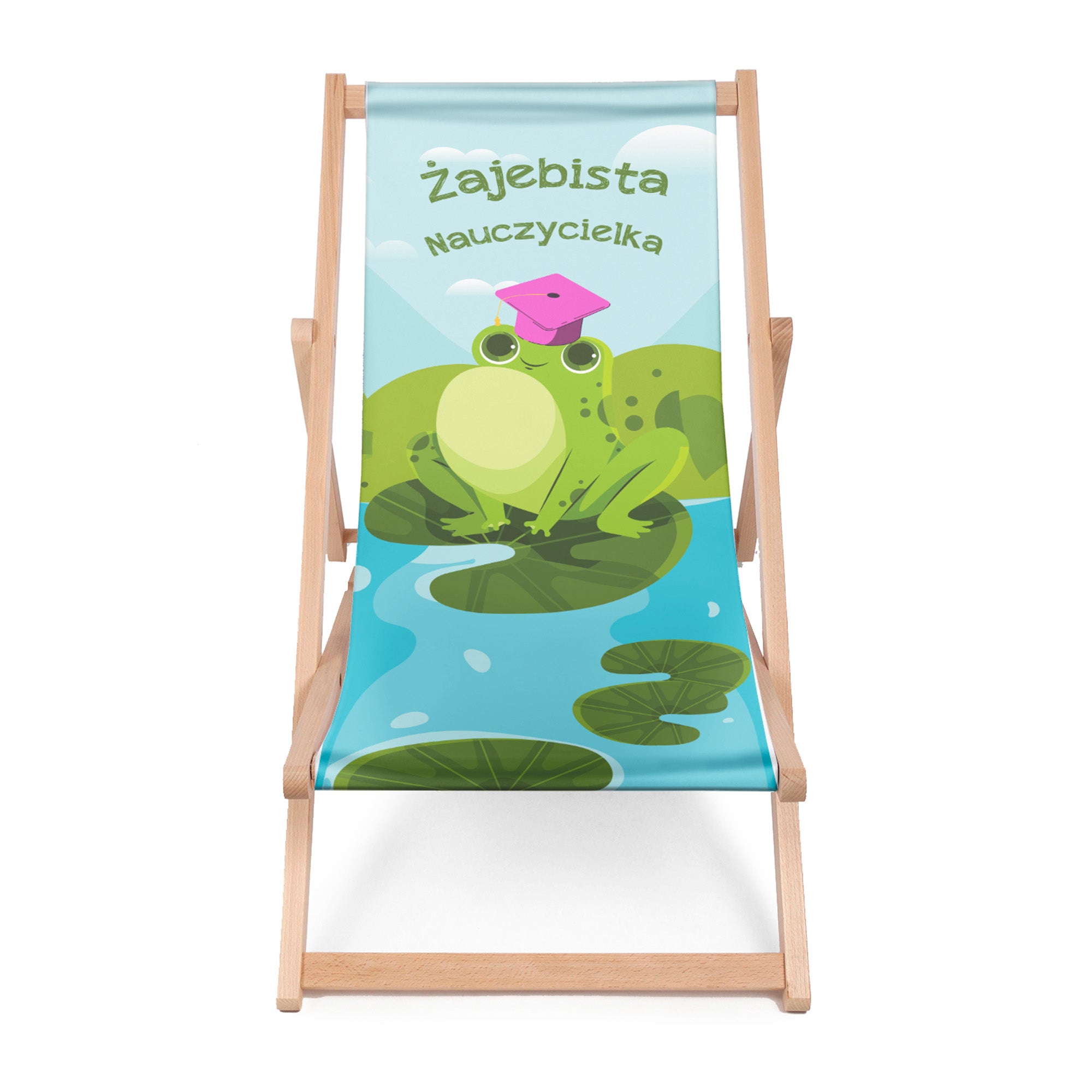 Wooden deck chair Time to relax