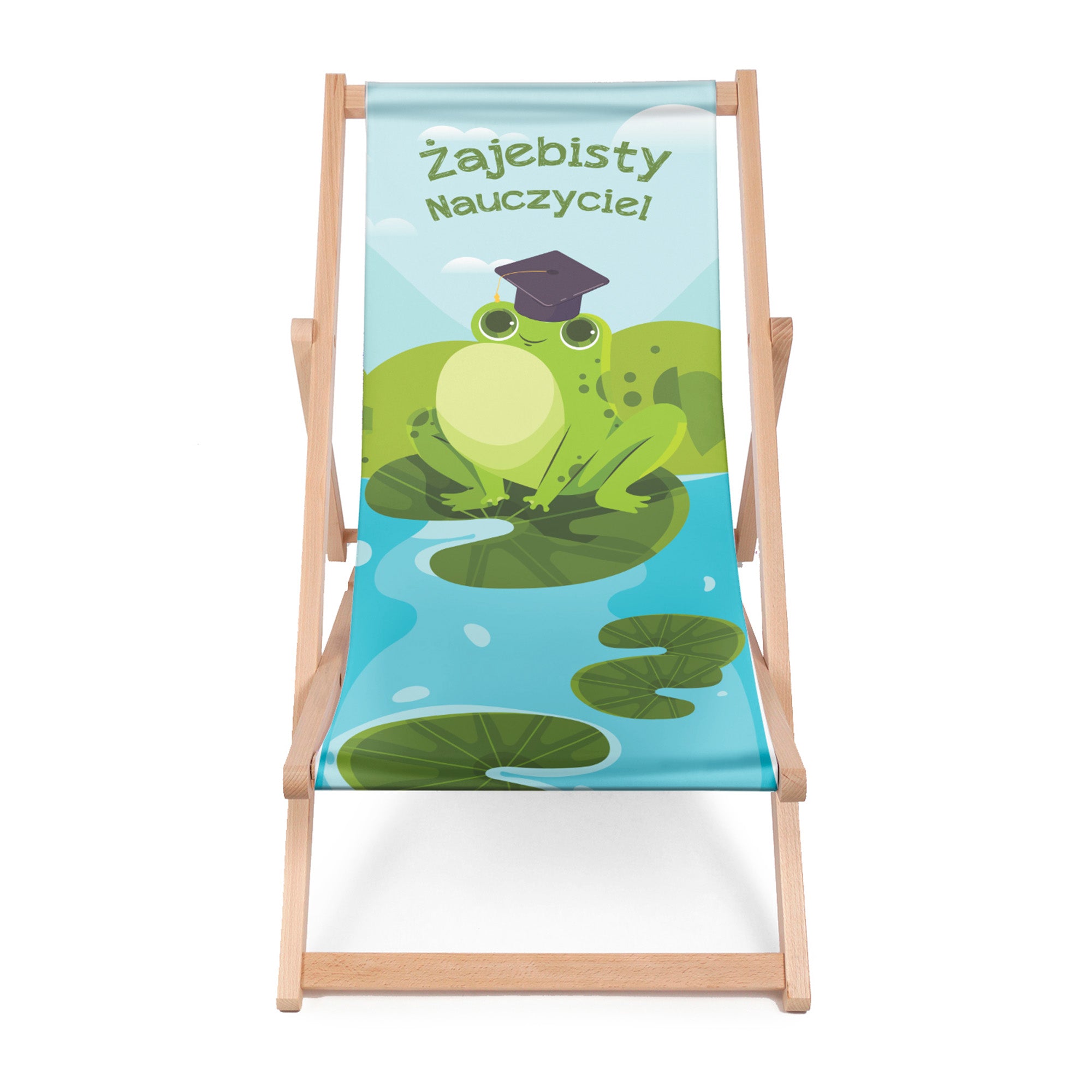 Wooden deck chair Time to relax