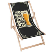 Wooden deck chair Beer Won't Hurt