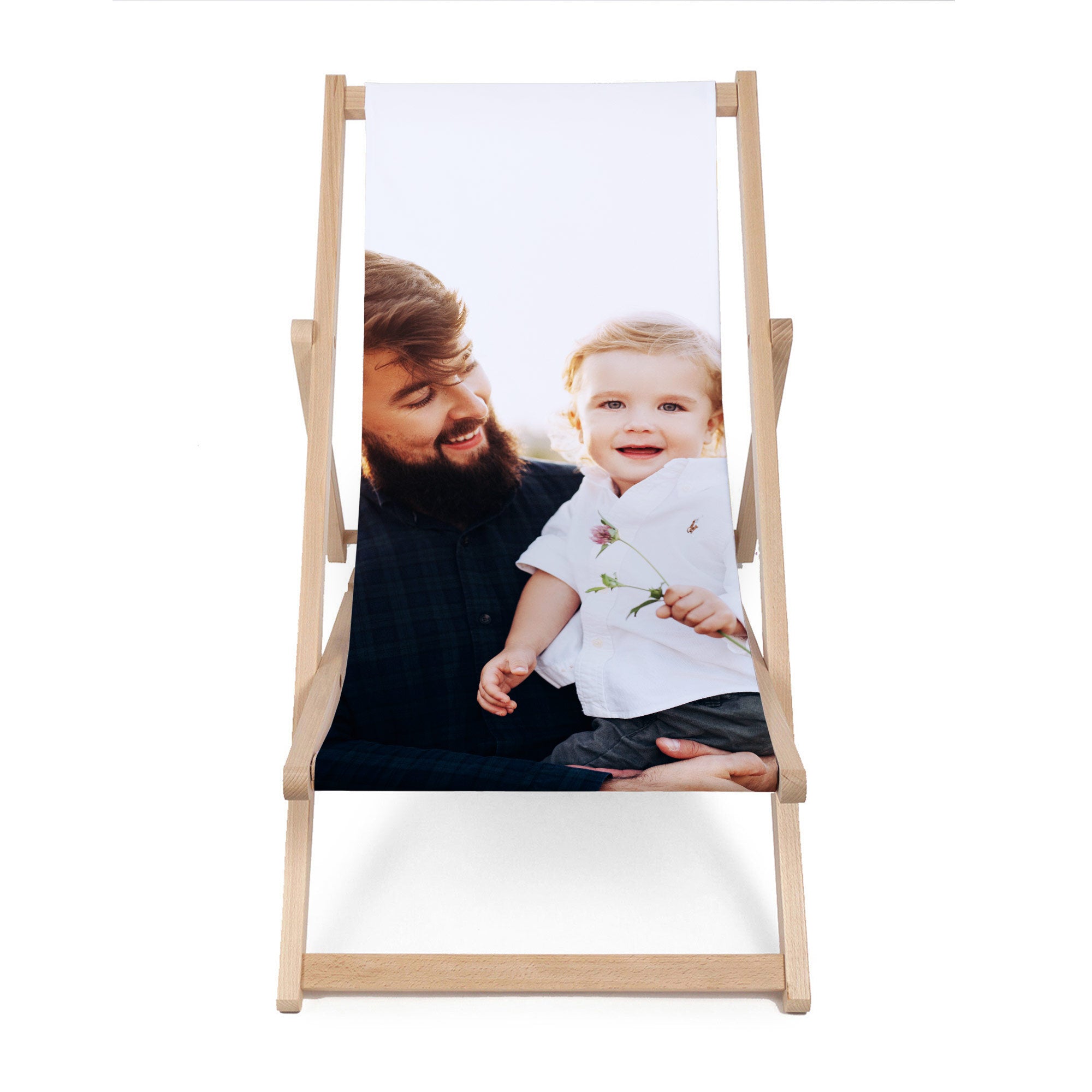 Wooden deck chair with Photo CUSTOMIZATION