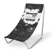 Metal deck chair Good teacher teaches, the best inspires