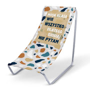 Metal deck chair Today I am not asking