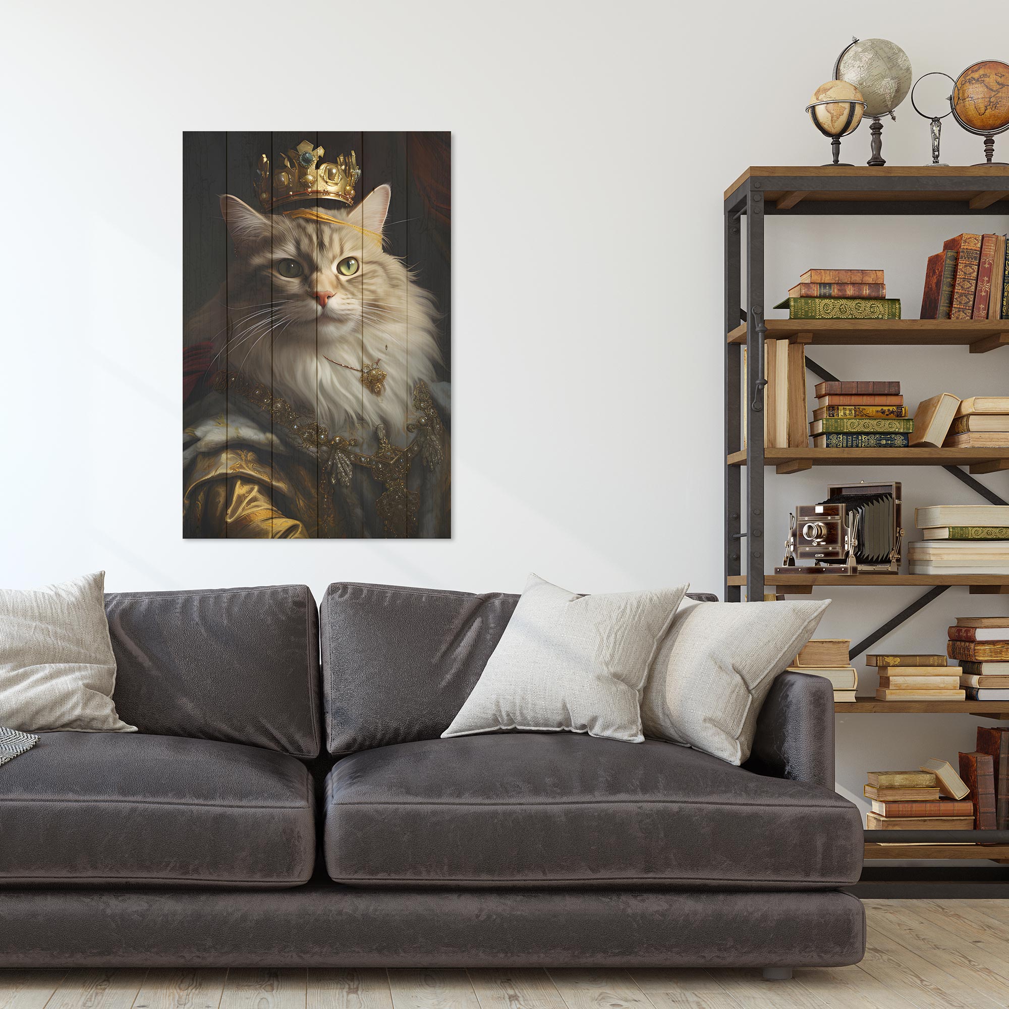 Obraz Wood Who is the King-30x30 cm