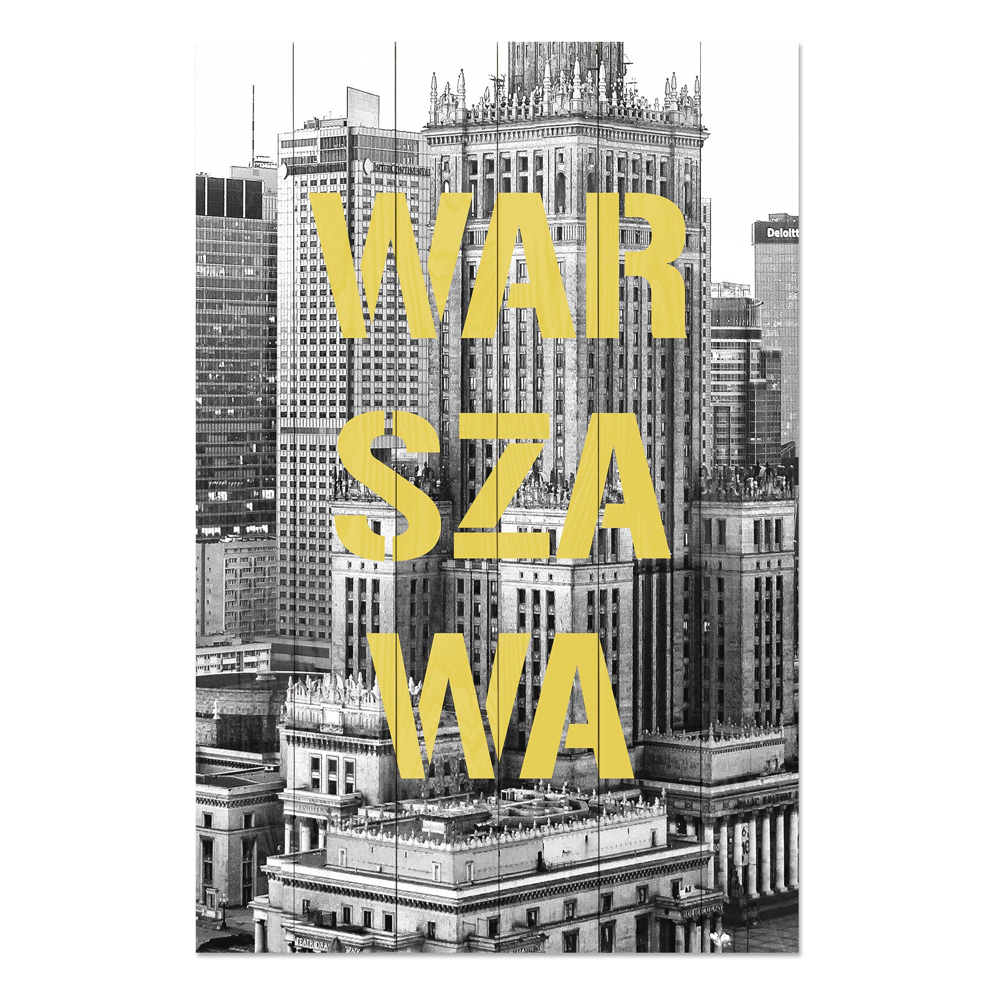 Obraz Wood Warszawa B&W-40x60 cm