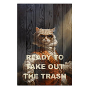 Obraz Wood Ready to take out the trash