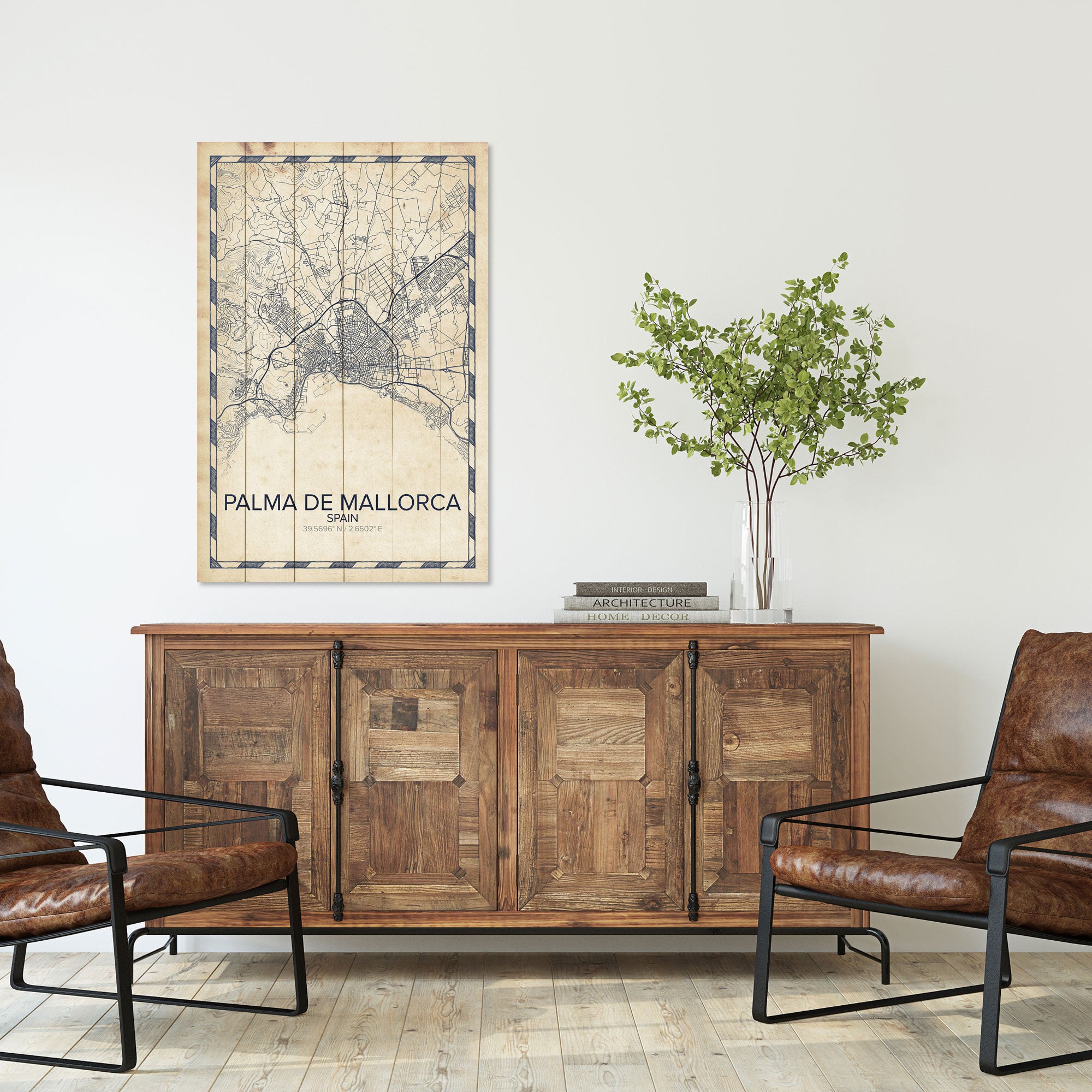 Wood Picture Palma de Mallorca-50x70 cm