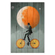 Obraz Wood Vintage orange moon-30x30 cm