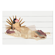 Bild Wood Frau mit Fischmaske-70x90 cm