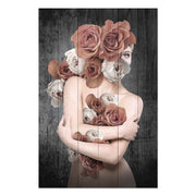 Wood Picture Woman in Flowers-20x30 cm