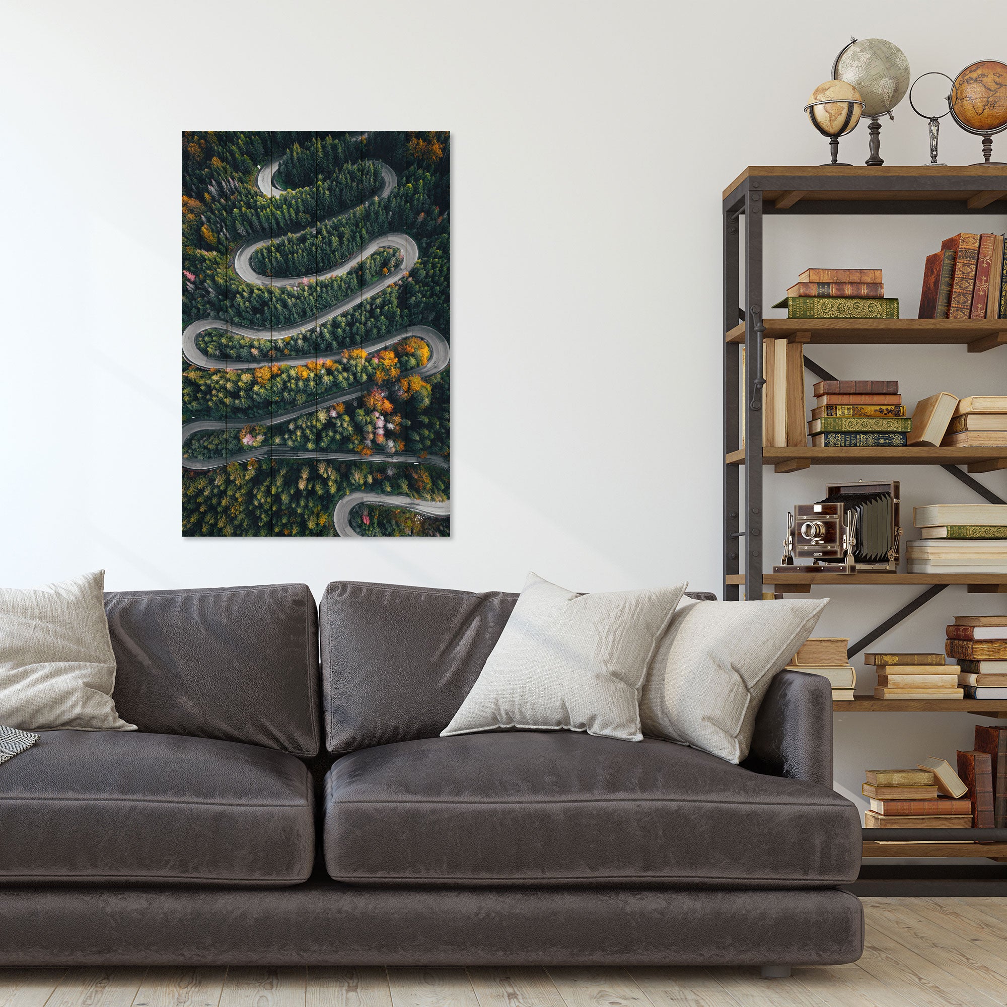Obraz Wood Klikatá cesta lesem-50x70 cm