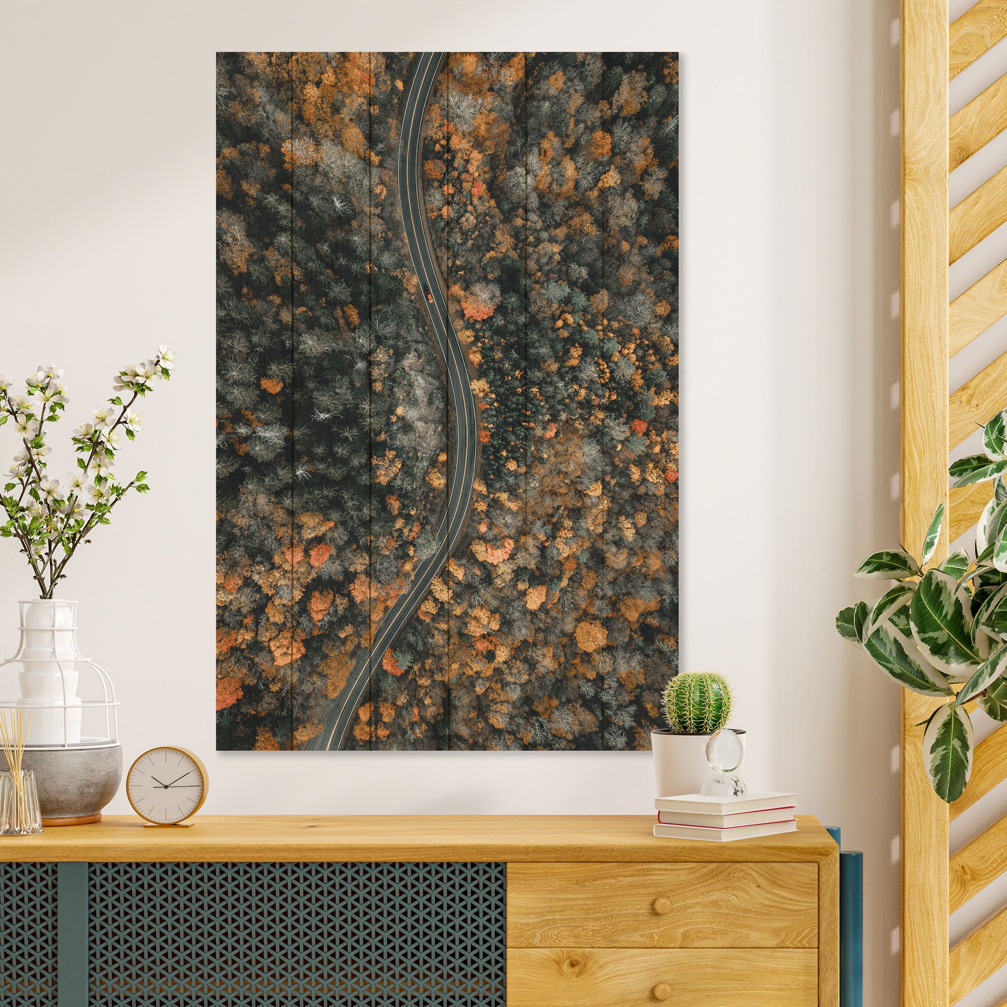 Obraz Wood Winding Road-20x30 cm