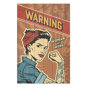 Obraz Wood Warning-20x30 cm