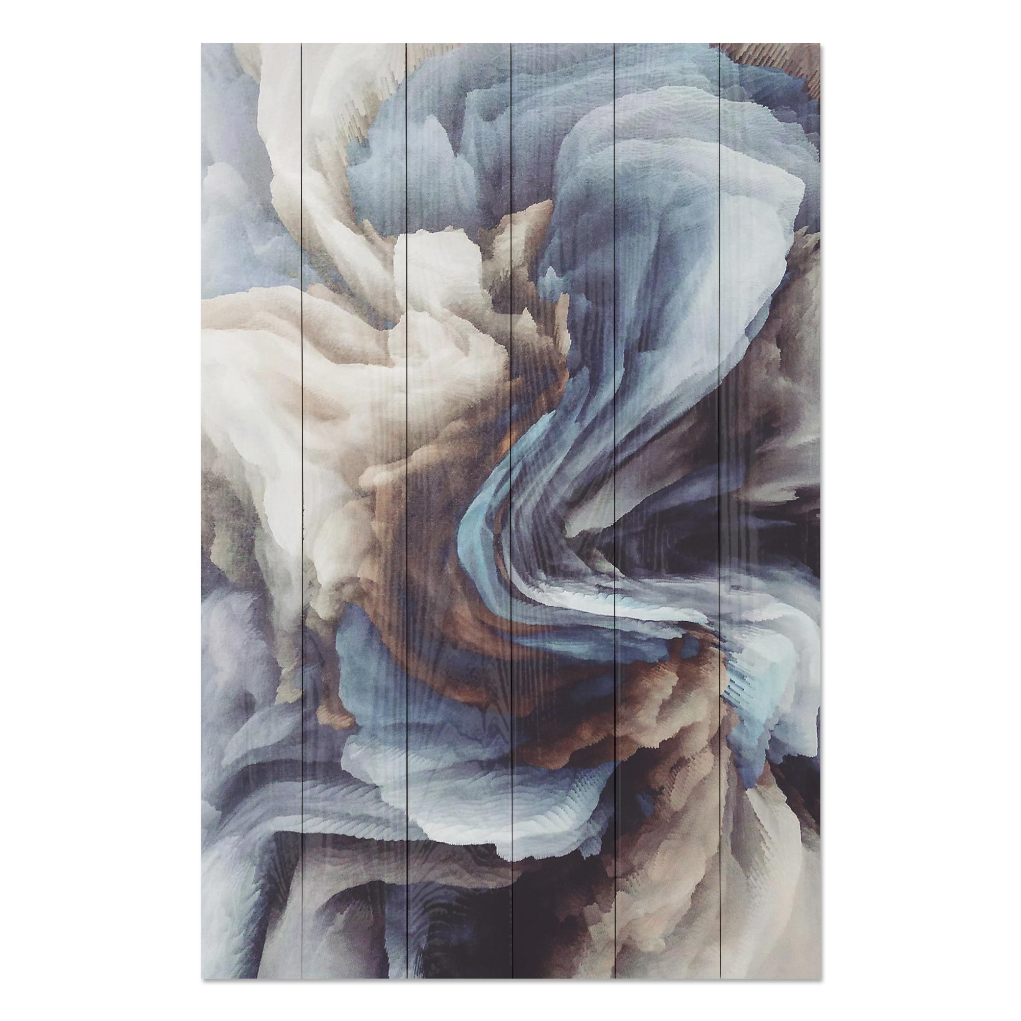 Obraz Wood Swirling Shapes-30x30 cm