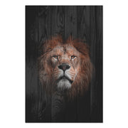 Obraz Wood Portrait of a Lion-30x30 cm