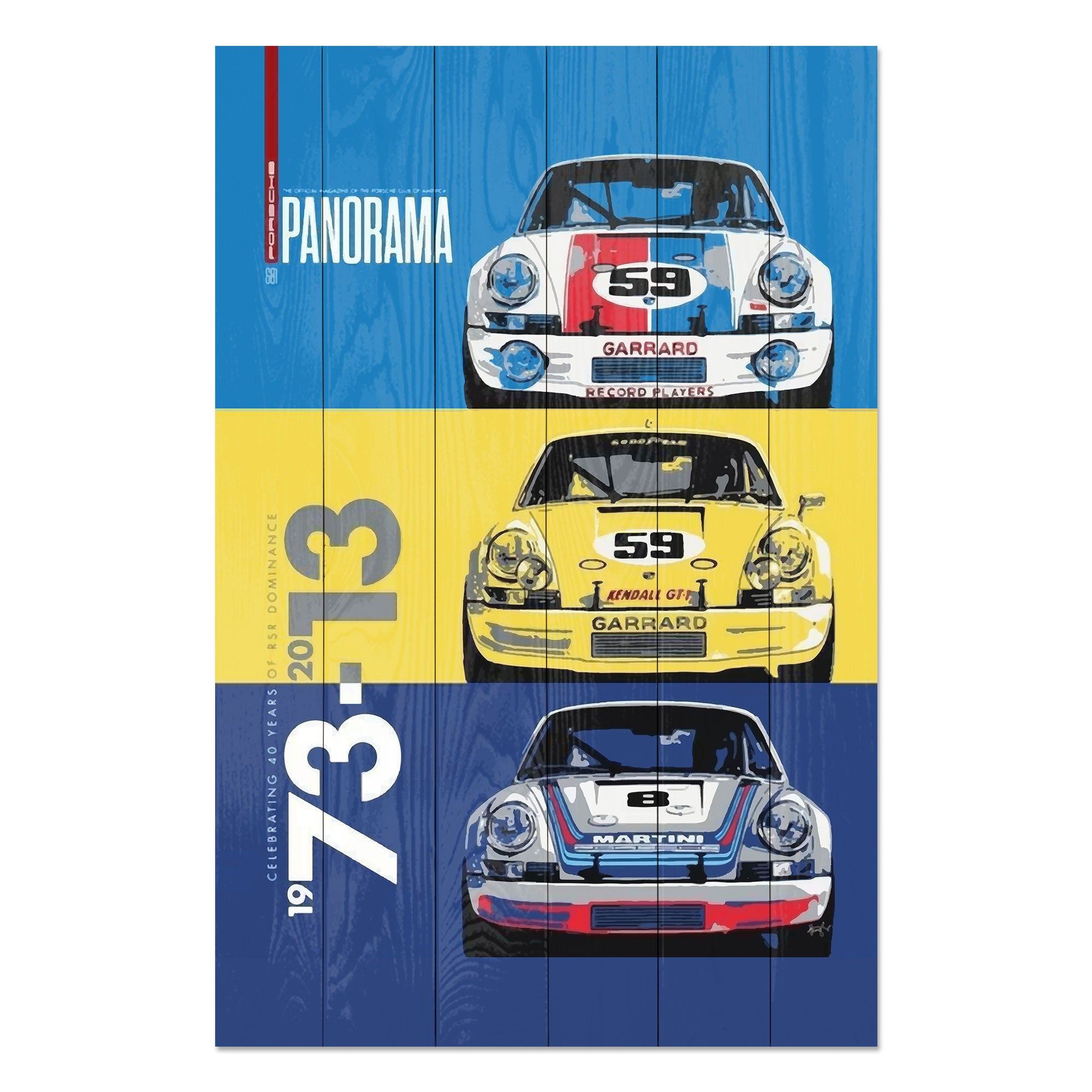Obraz Wood Rally Cars-40x60 cm