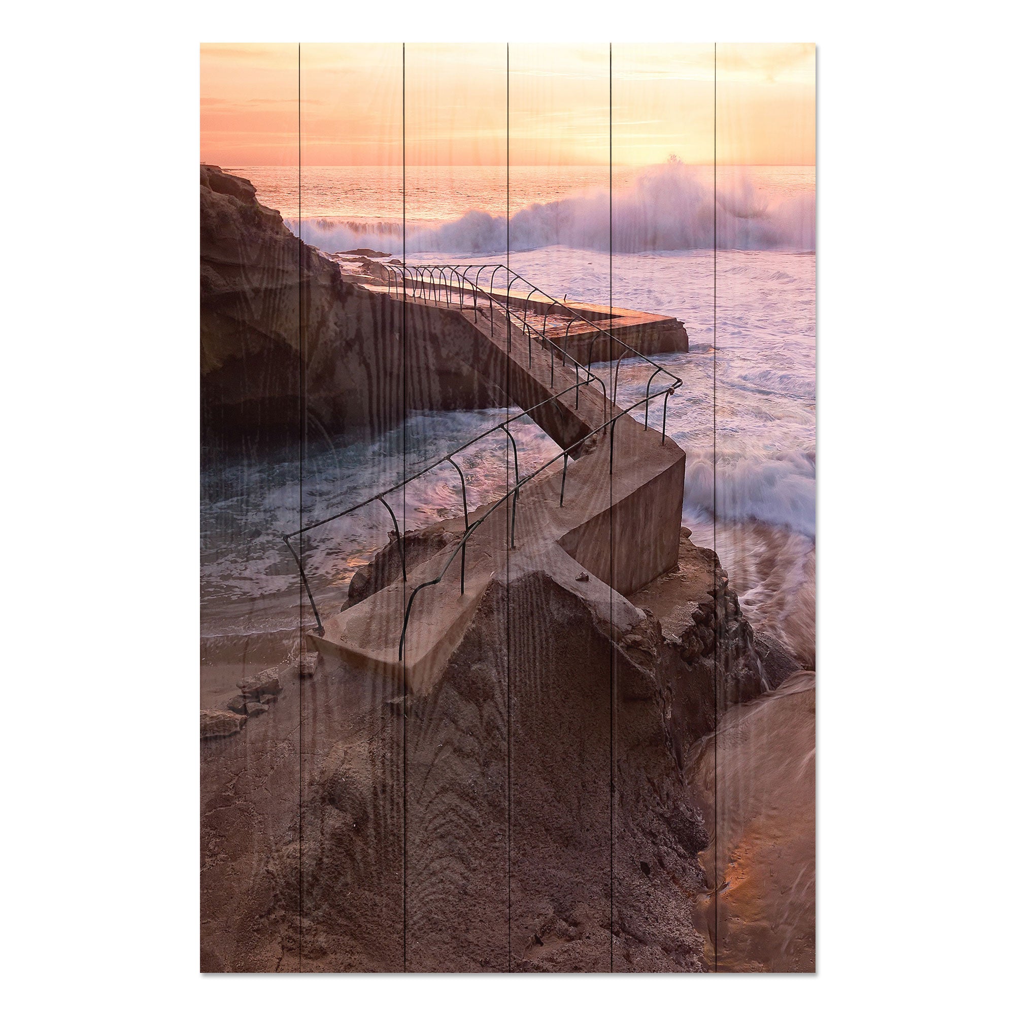 Obraz Wood Sea Storm-40x60 cm