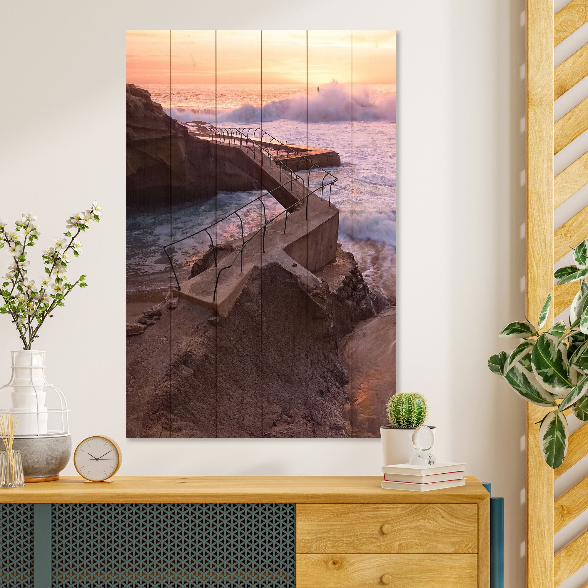 Obraz Wood Sea Storm-40x60 cm