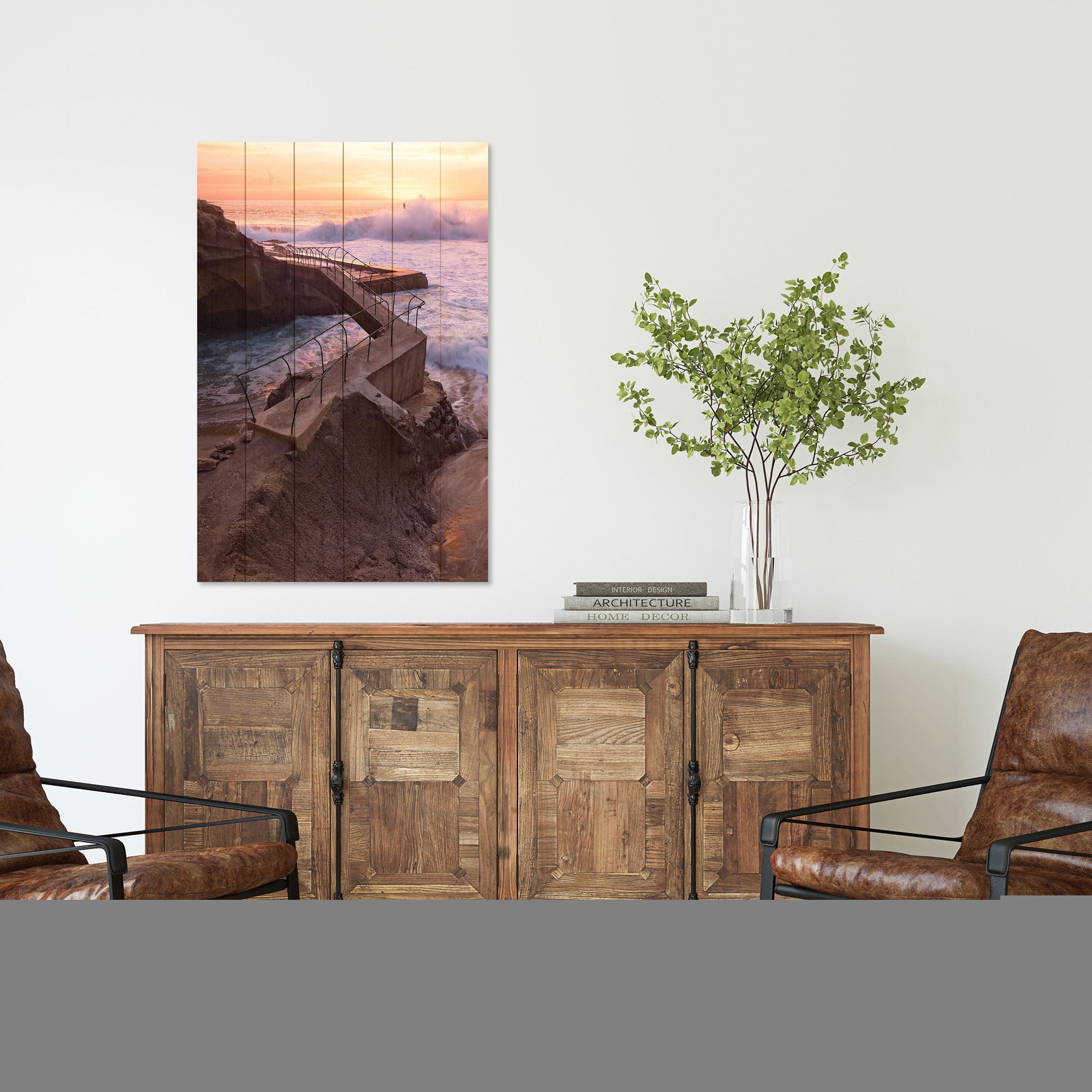 Obraz Wood Sea Storm-40x60 cm