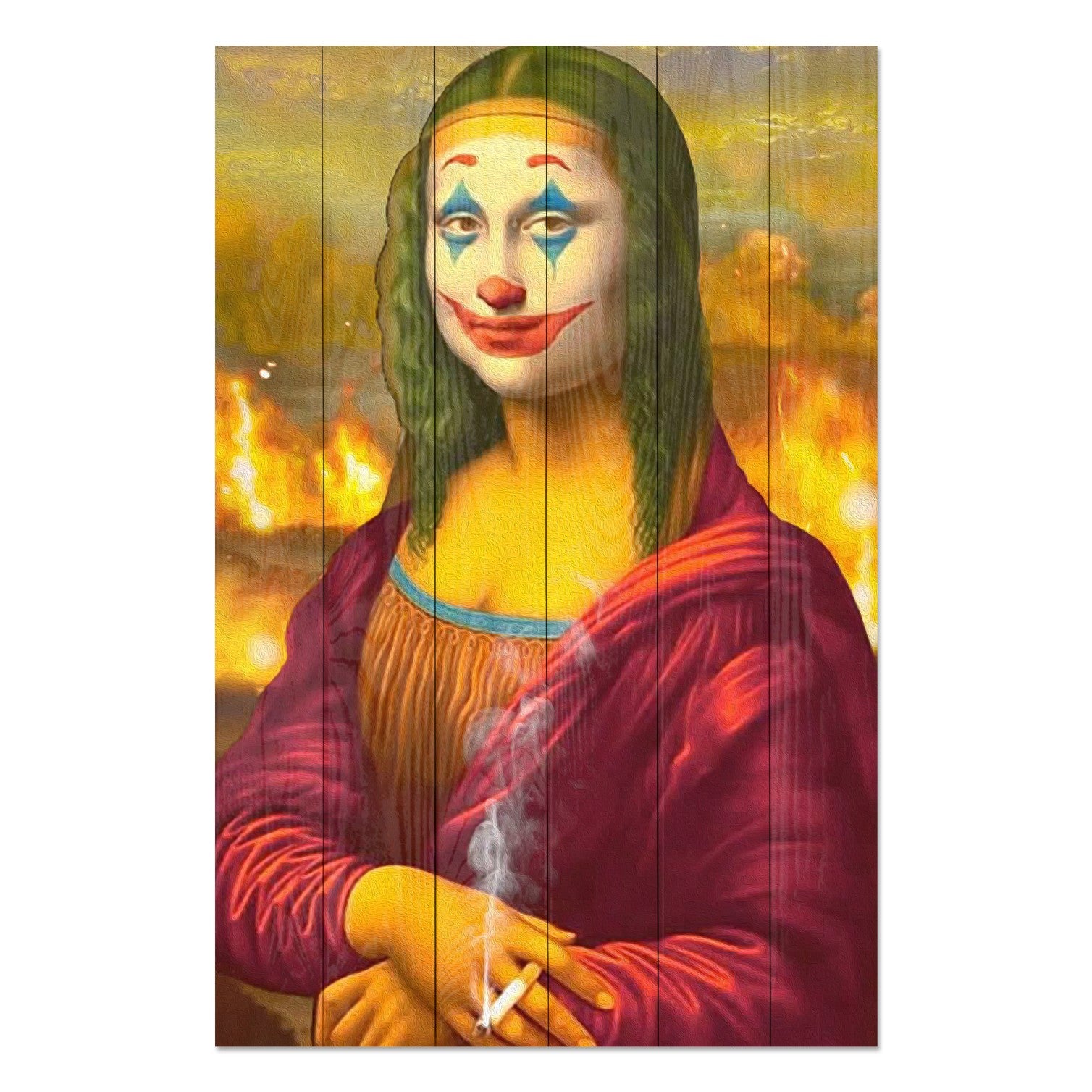 Obraz Wood Mona Lisa Collage Jocker-20x30 cm