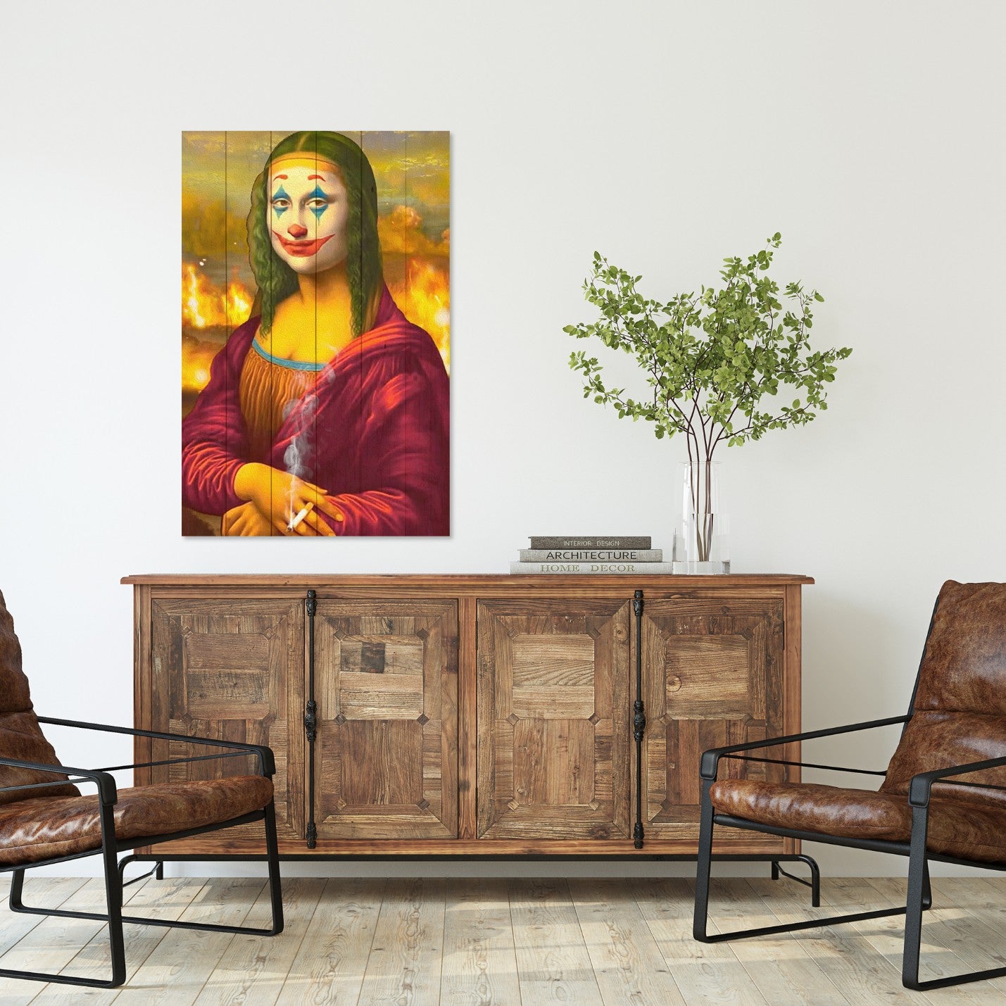 Obraz Wood Mona Lisa Collage Jocker-20x30 cm
