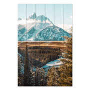 Obraz Wood Mountain Landscape-70x90 cm