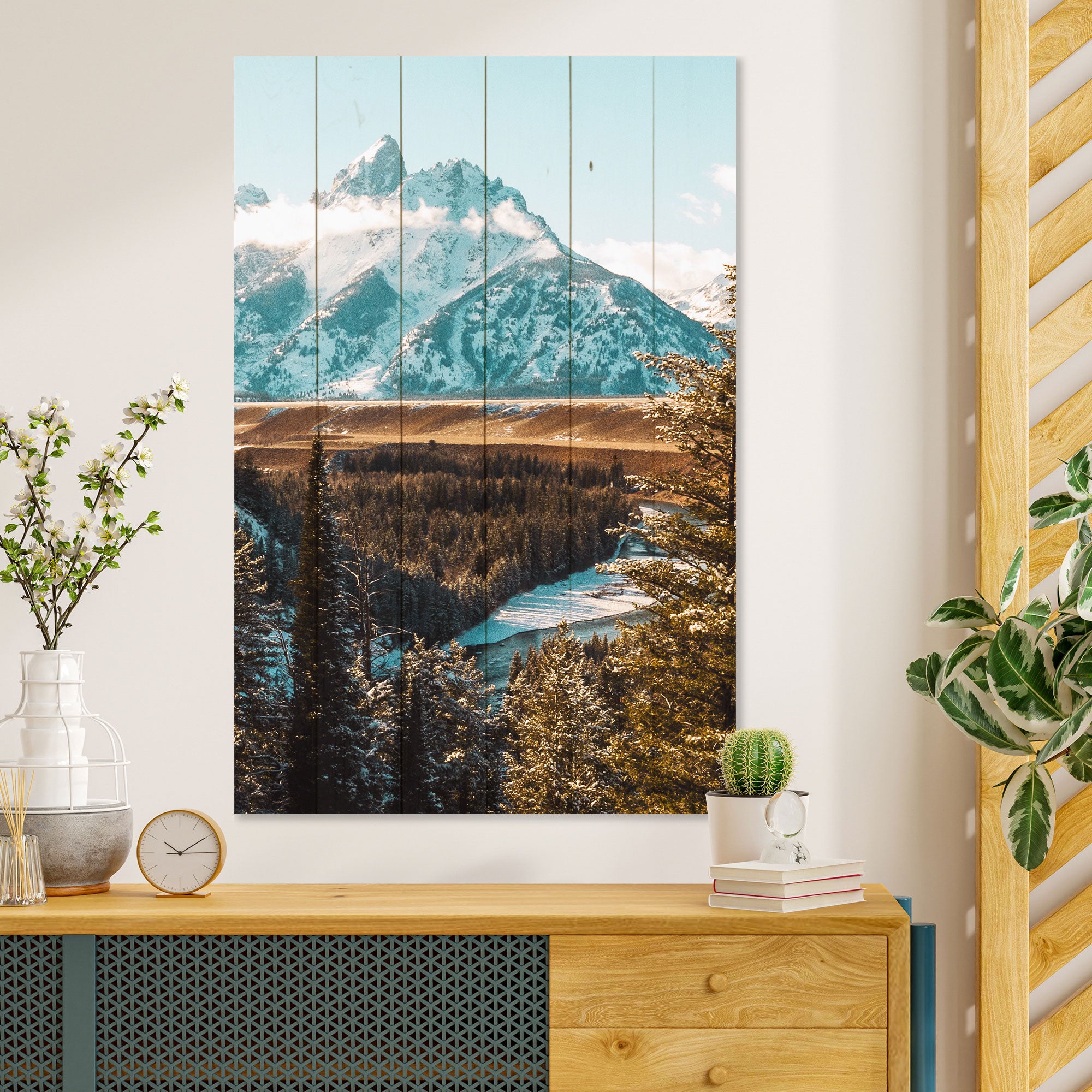 Wood Picture Mountain Landscape