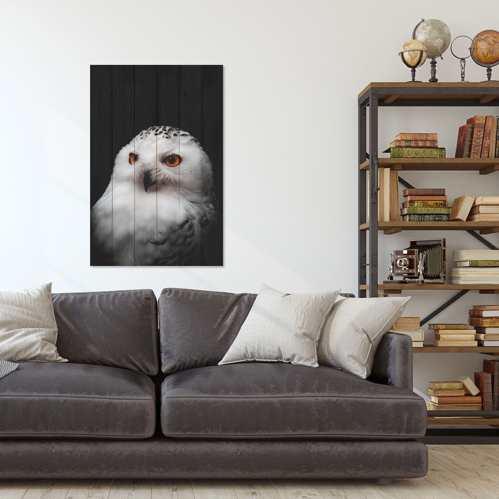 Wood Picture Owl Portrait-30x40 cm