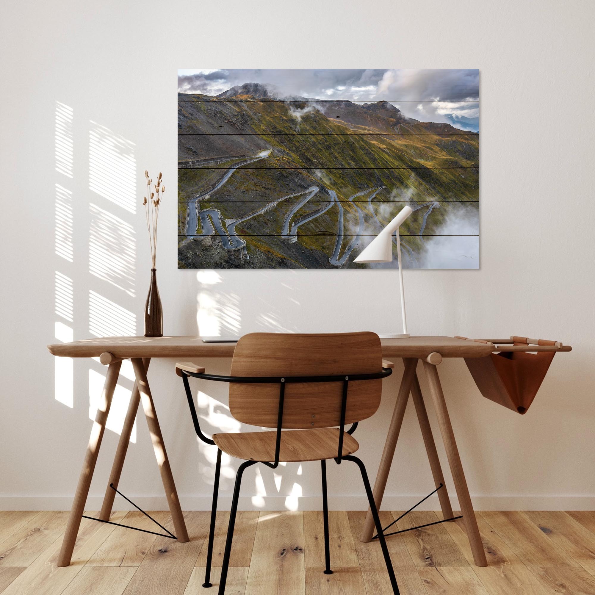 Obraz Wood Passo Dello Stelvio-50x70 cm