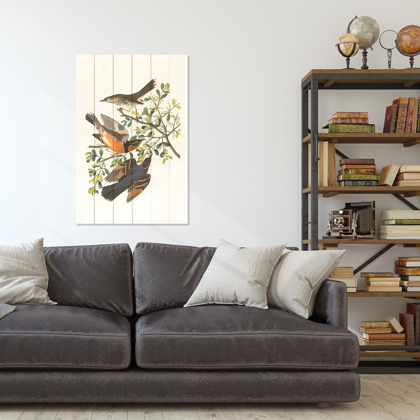 Obraz Wood Three Birds on a Branch-30x40 cm