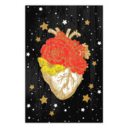 Bild Wood Herz in der Galaxie-50x70 cm