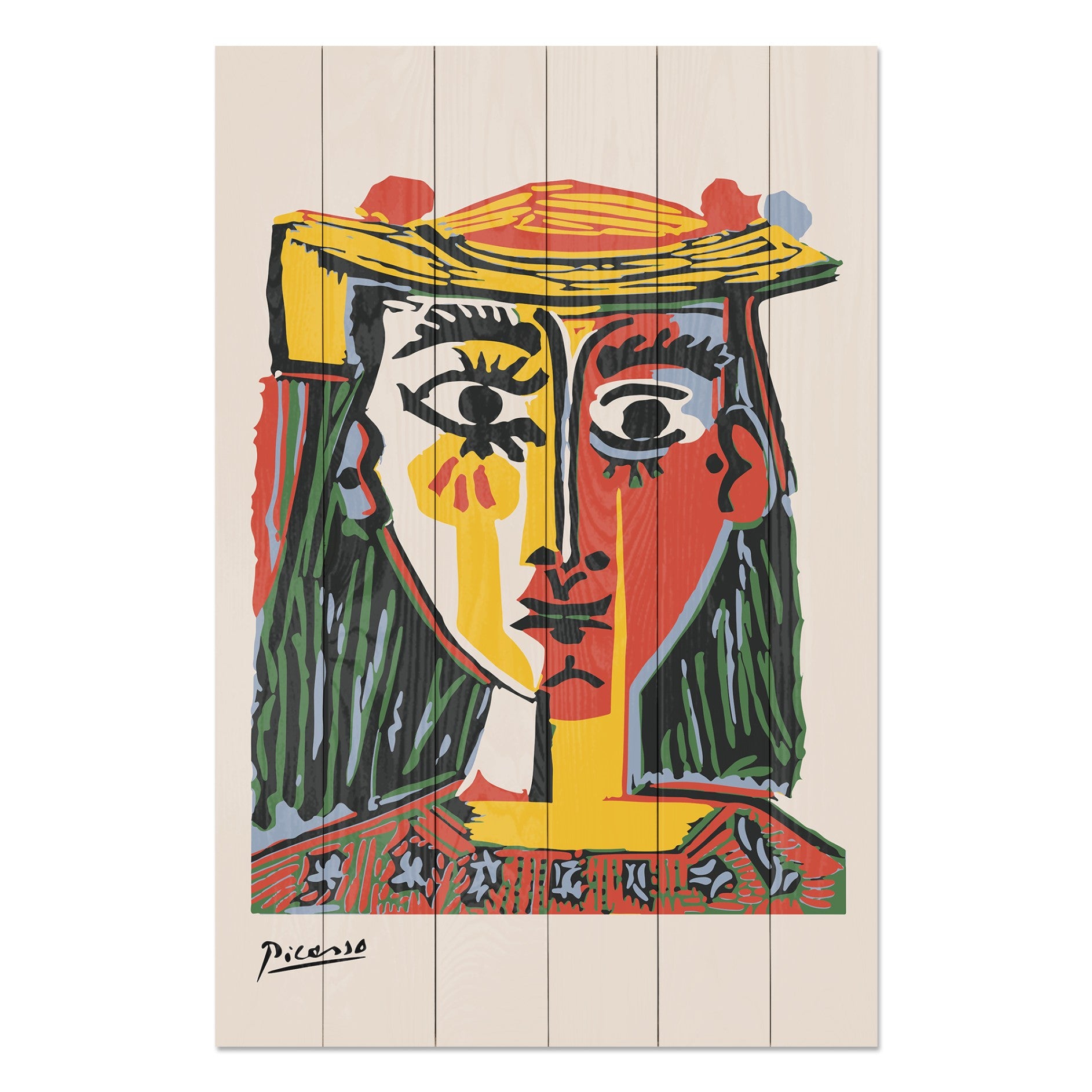 Obraz Wood Picasso Abstract 1