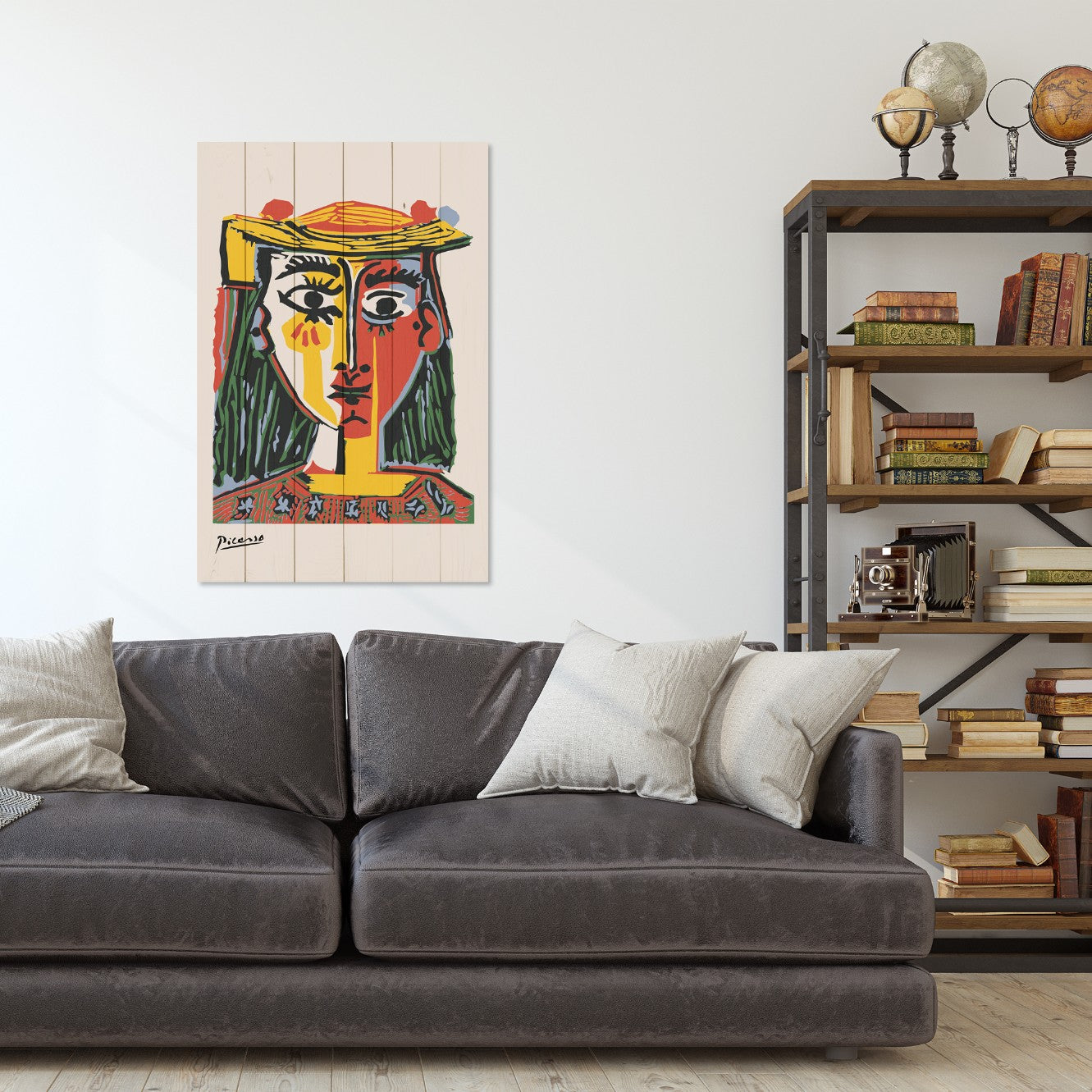 Obraz Wood Picasso Abstrakt 1-70x90 cm
