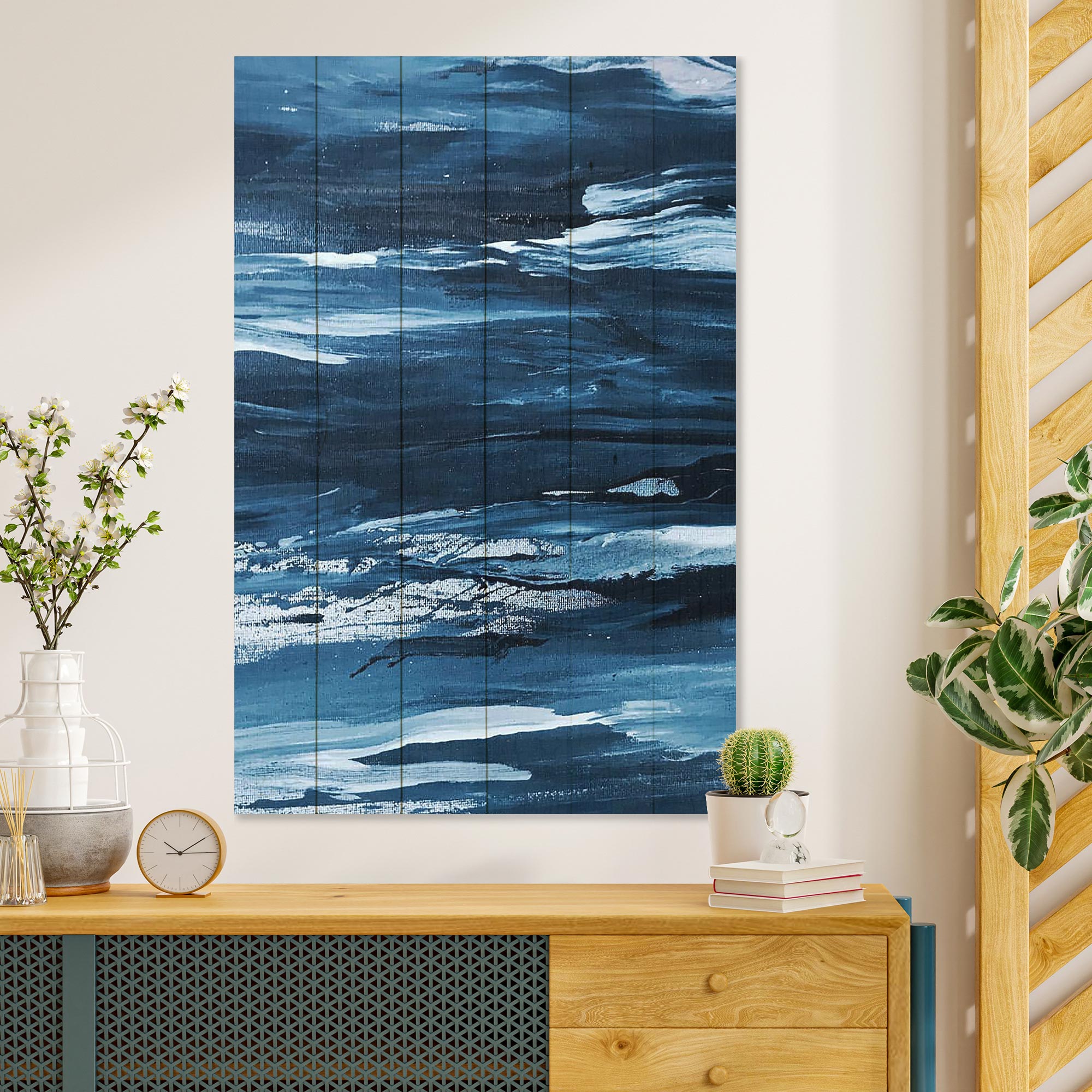Bild Wood Raues Meer-30x30 cm