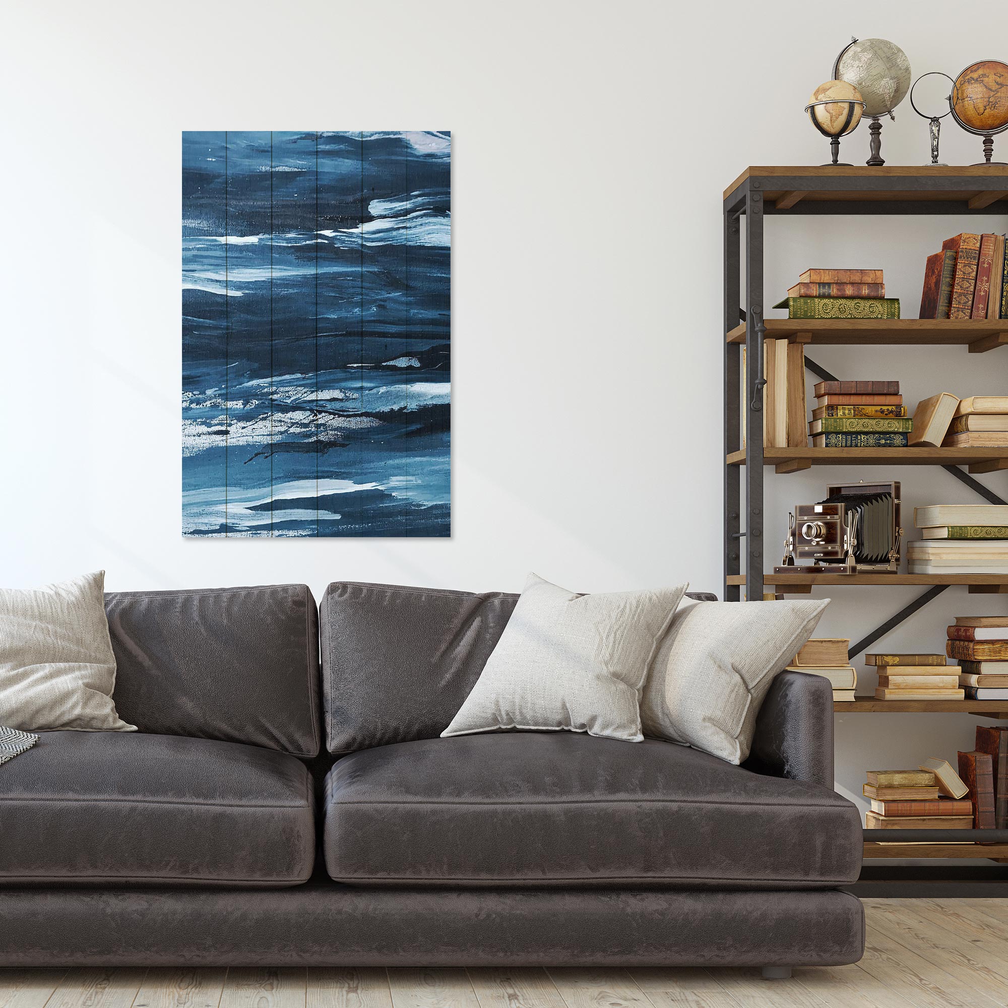 Bild Wood Raues Meer-30x30 cm