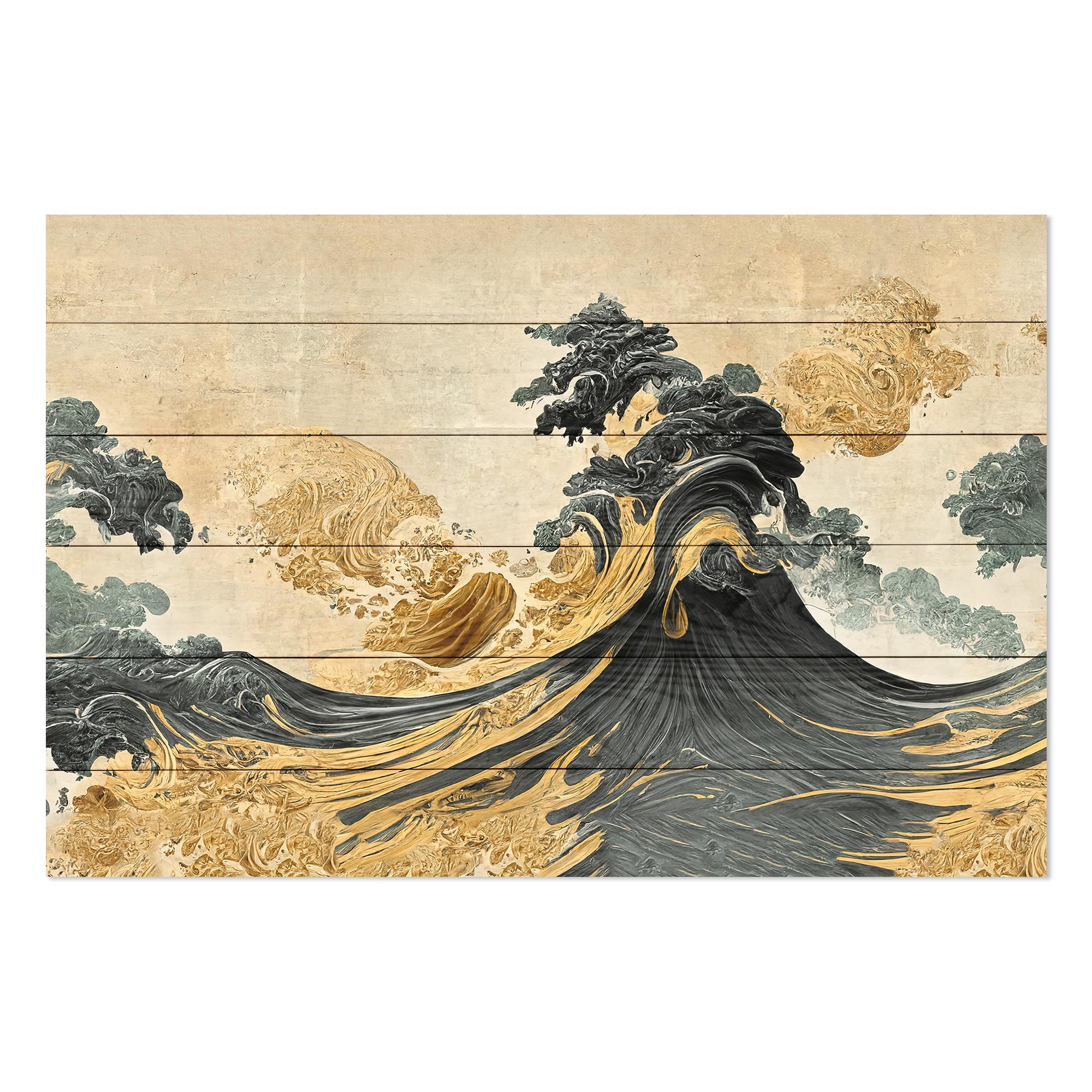 Bild Wood Raue Wellen-30x40 cm