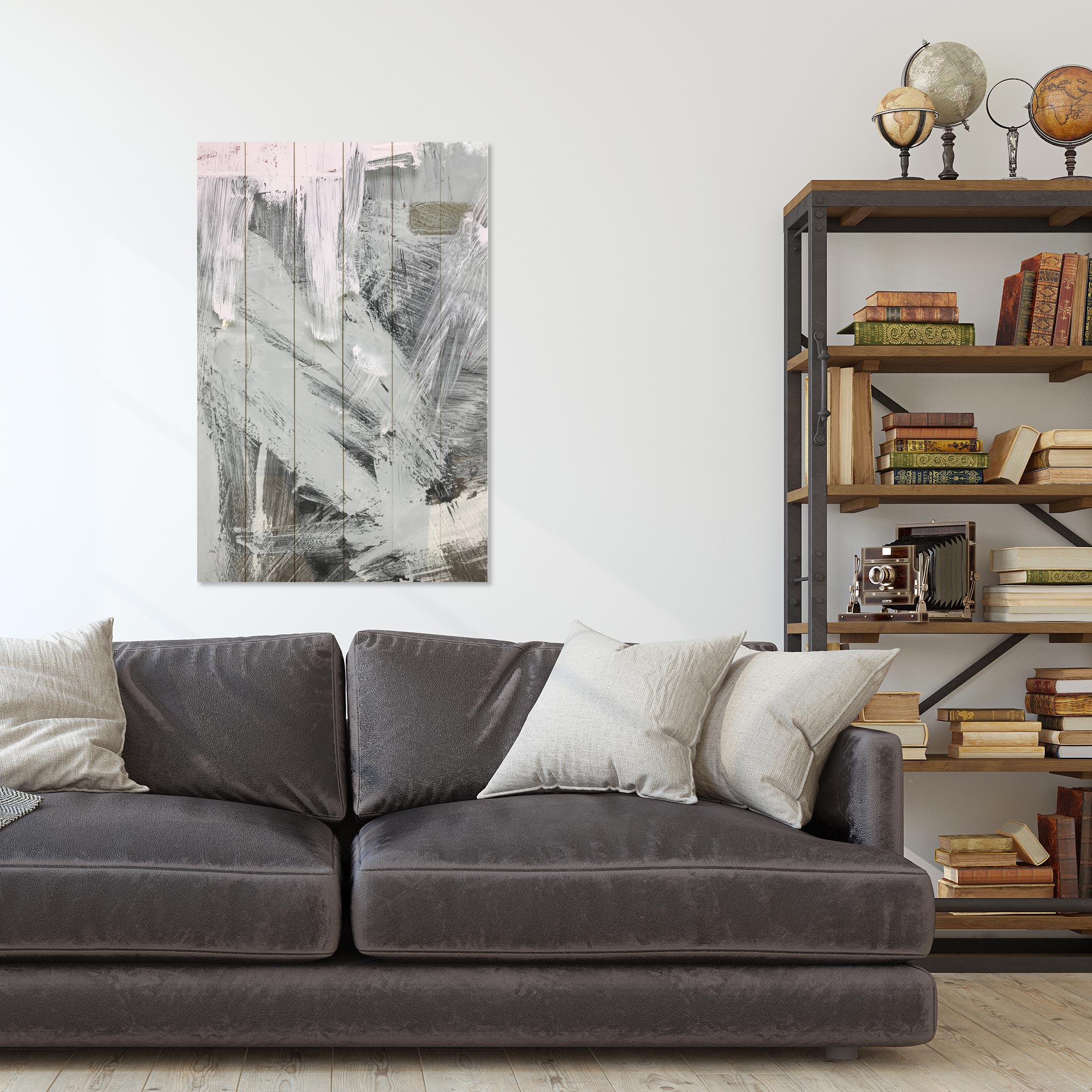 Bild Wood Graue Streifen-40x60 cm