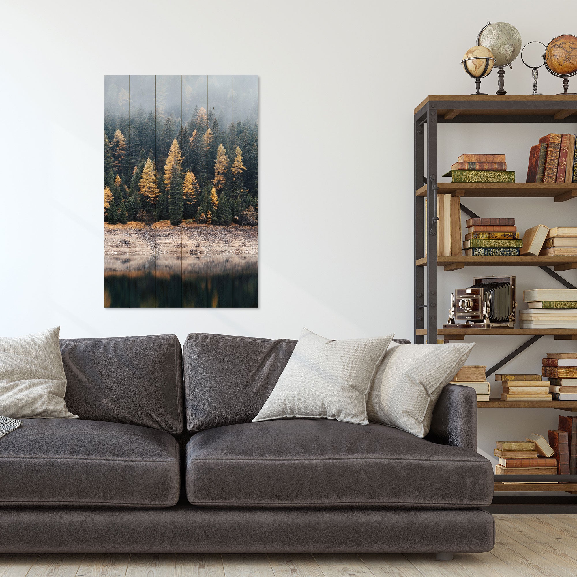 Obraz Wood Mlžný les-40x60 cm
