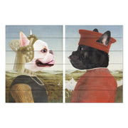 Obraz Wood Frenchie Frederico With Wife-40x60 cm
