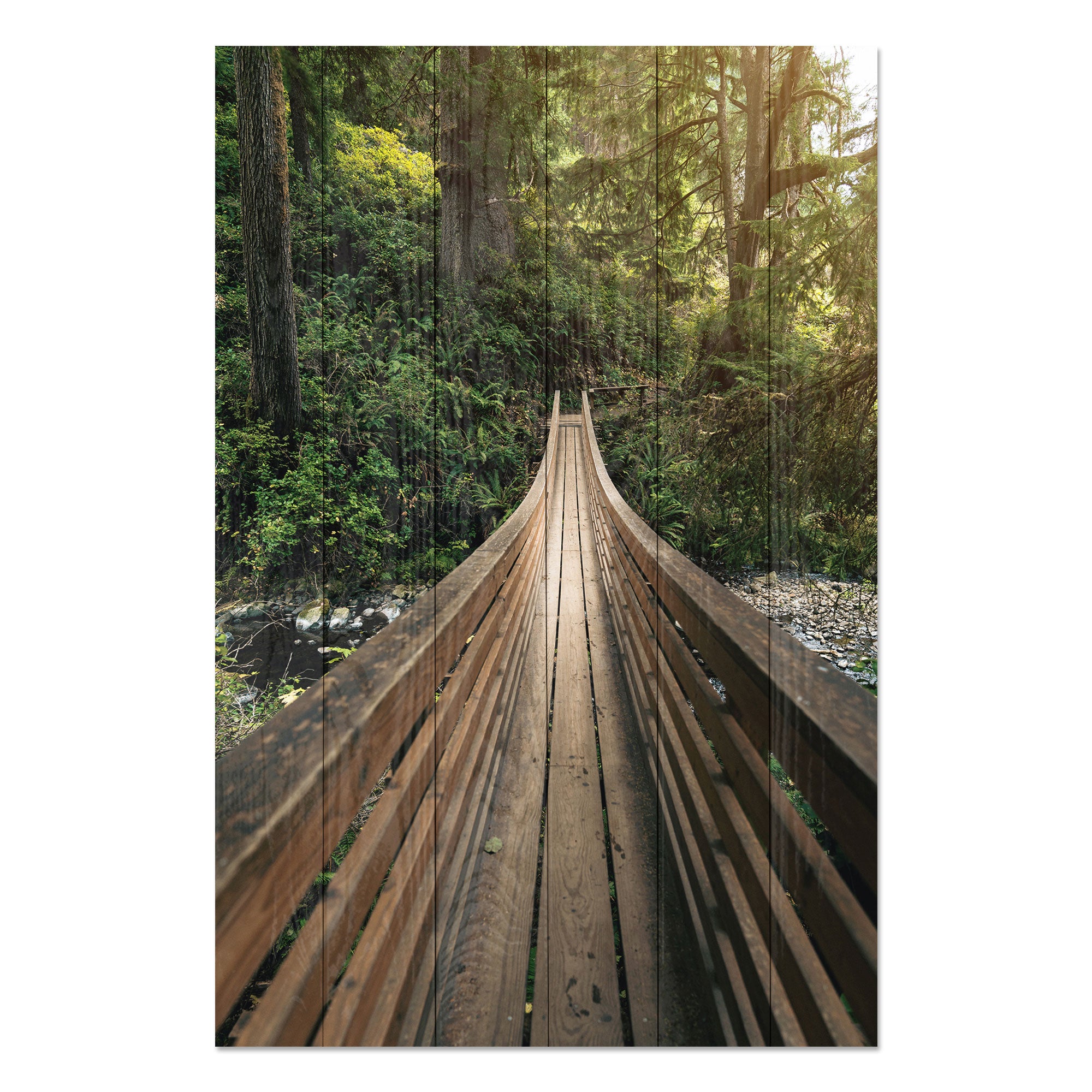 Obraz Wood Waldbrücke-30x30 cm