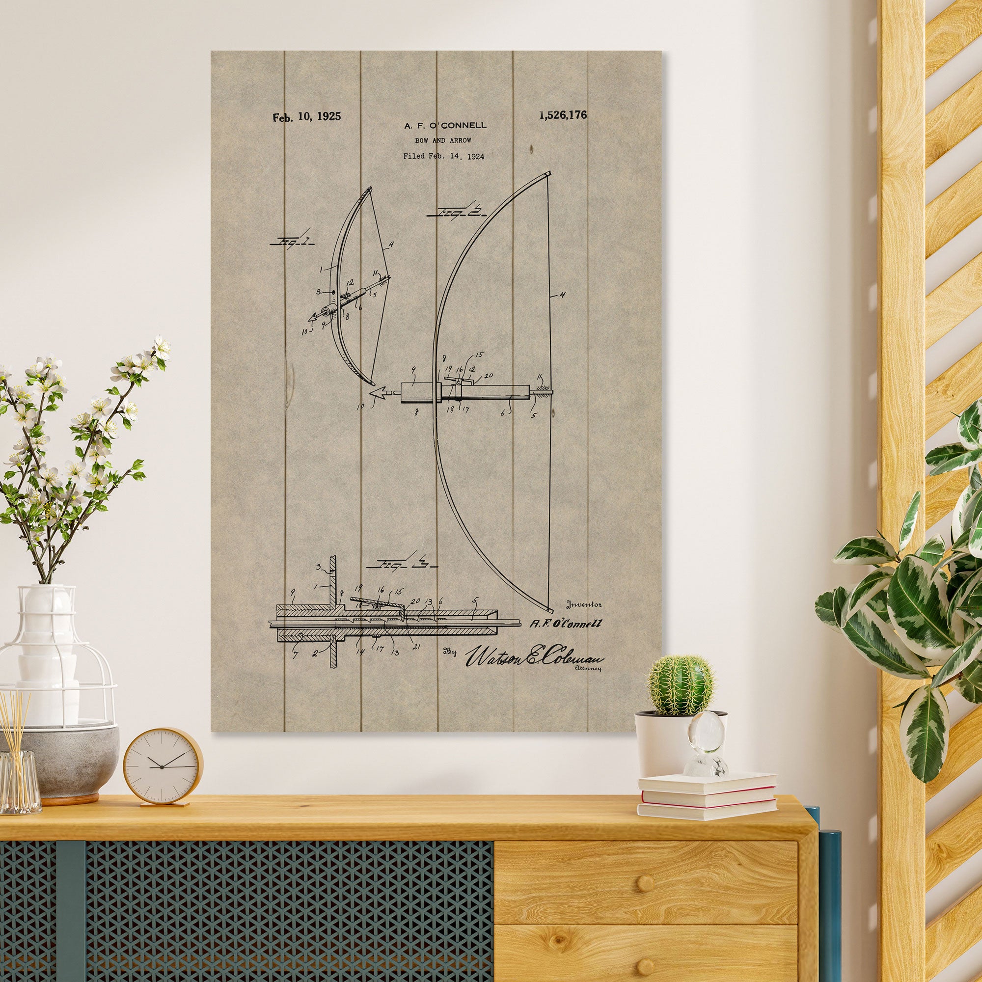 Obraz Wood Old Fashioned Bow-50x70 cm