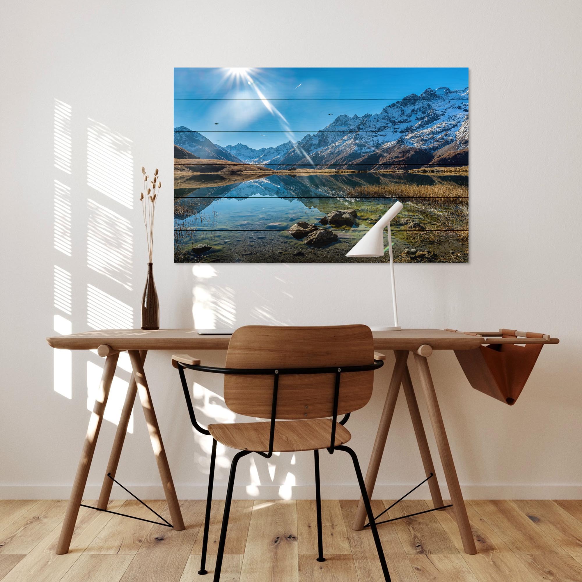 Obraz Dřevo Křišťálově čisté jezero-20x30 cm