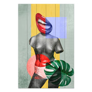 Obraz Drevo Farebný Vintage Koláž Dizajn-50x70 cm