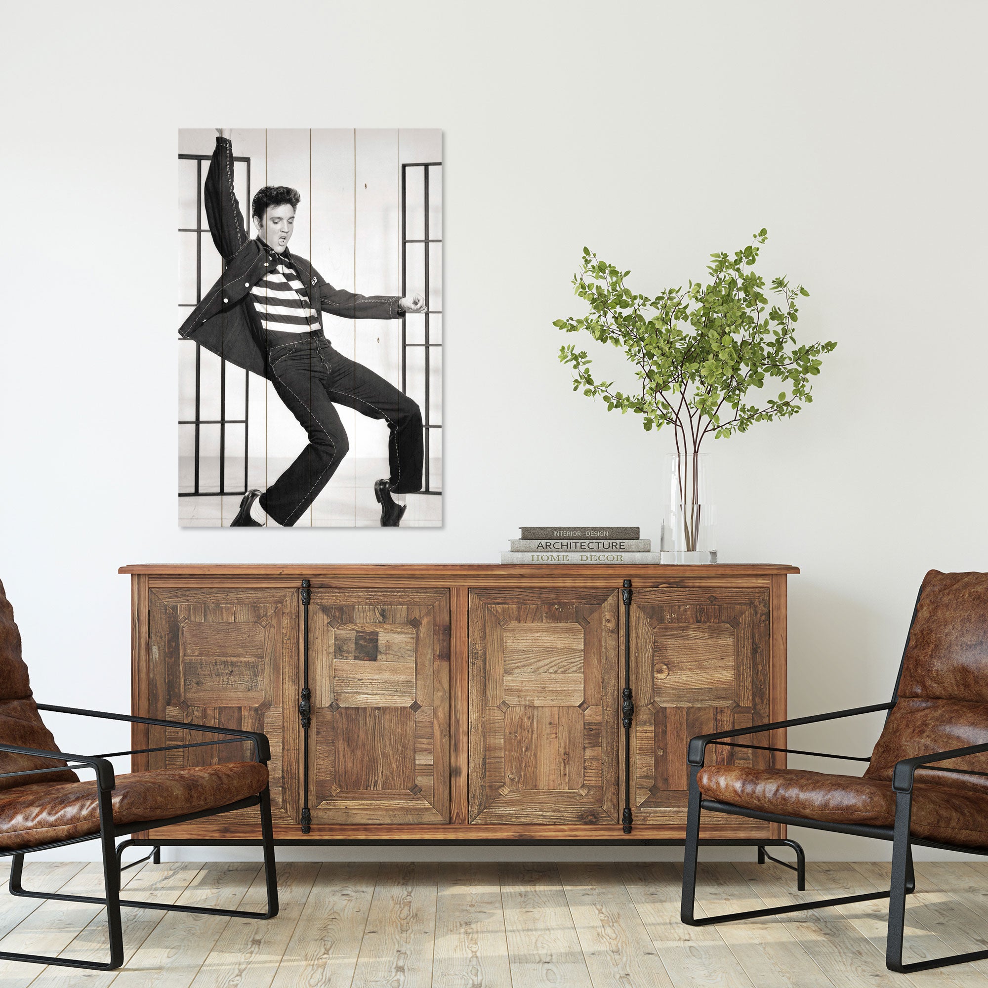 Wood Picture Elvis Dance-30x40 cm
