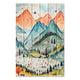 Obraz Wood Hory akvarel-30x40 cm