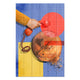 Obraz Wood Umělecký červený telefon-60x90 cm