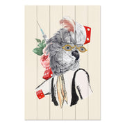 Bild Wood Antiker Papagei-20x30 cm