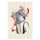 Bild Wood Antiker Papagei-60x90 cm