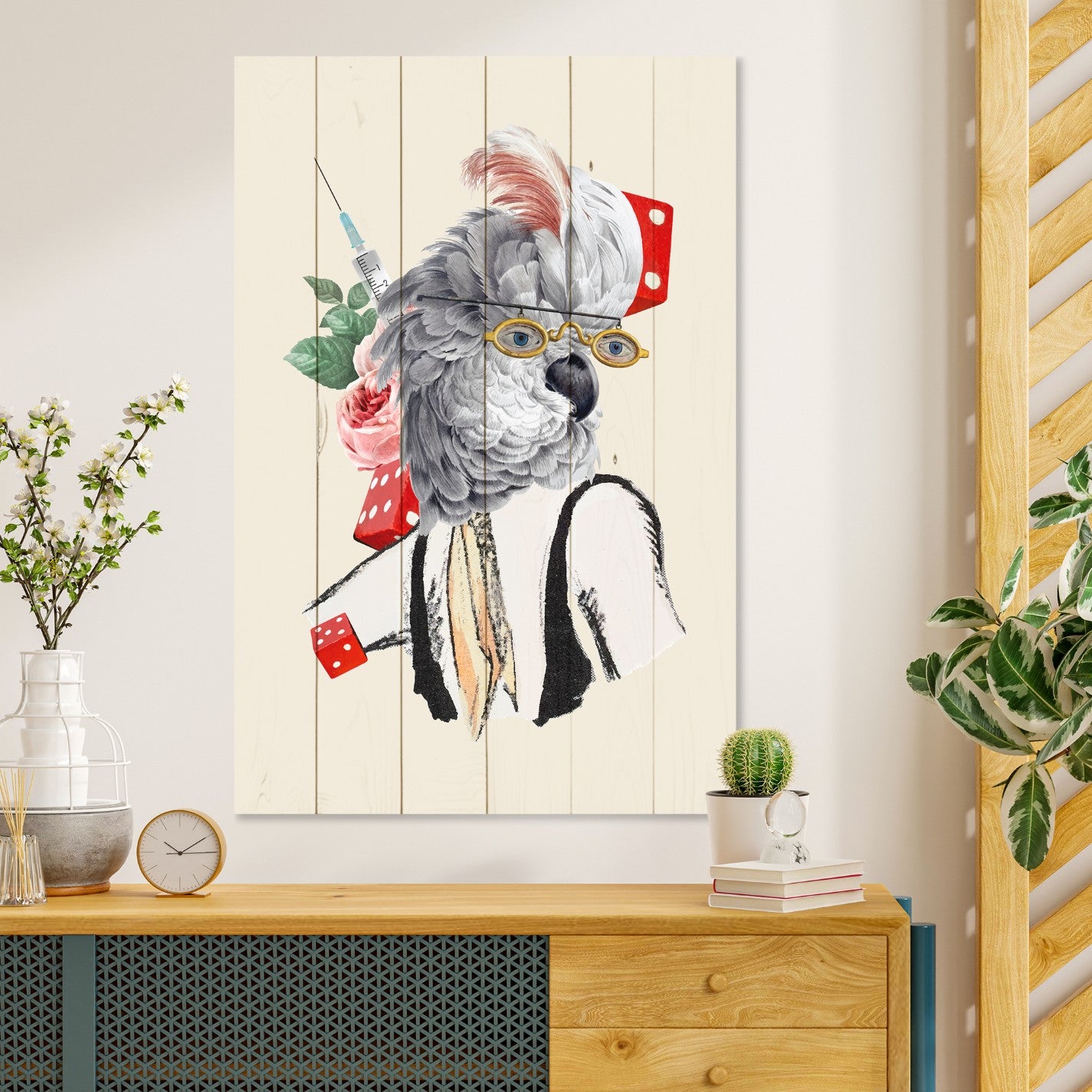 Bild Wood Antiker Papagei