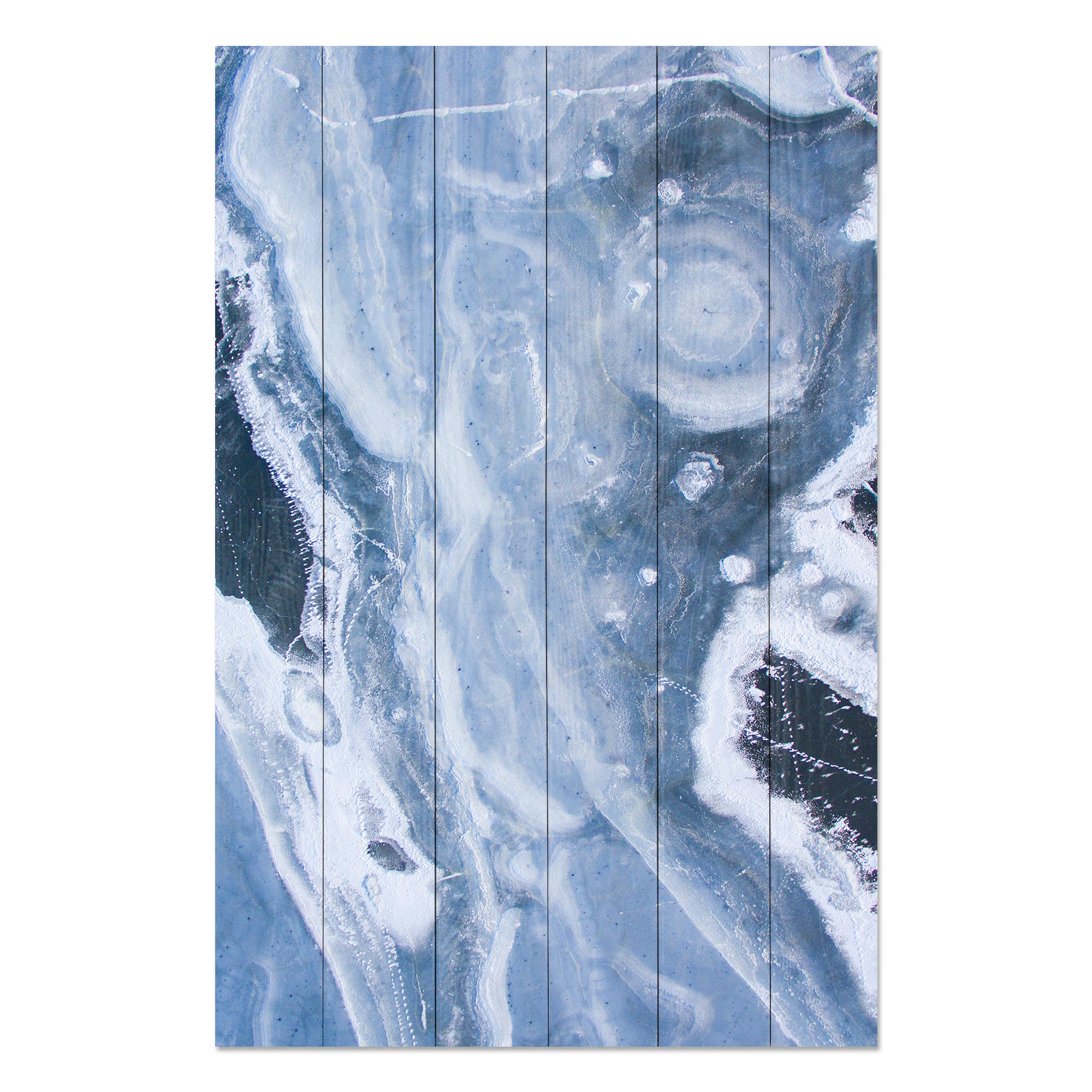 Wood Picture Blue Abstraction