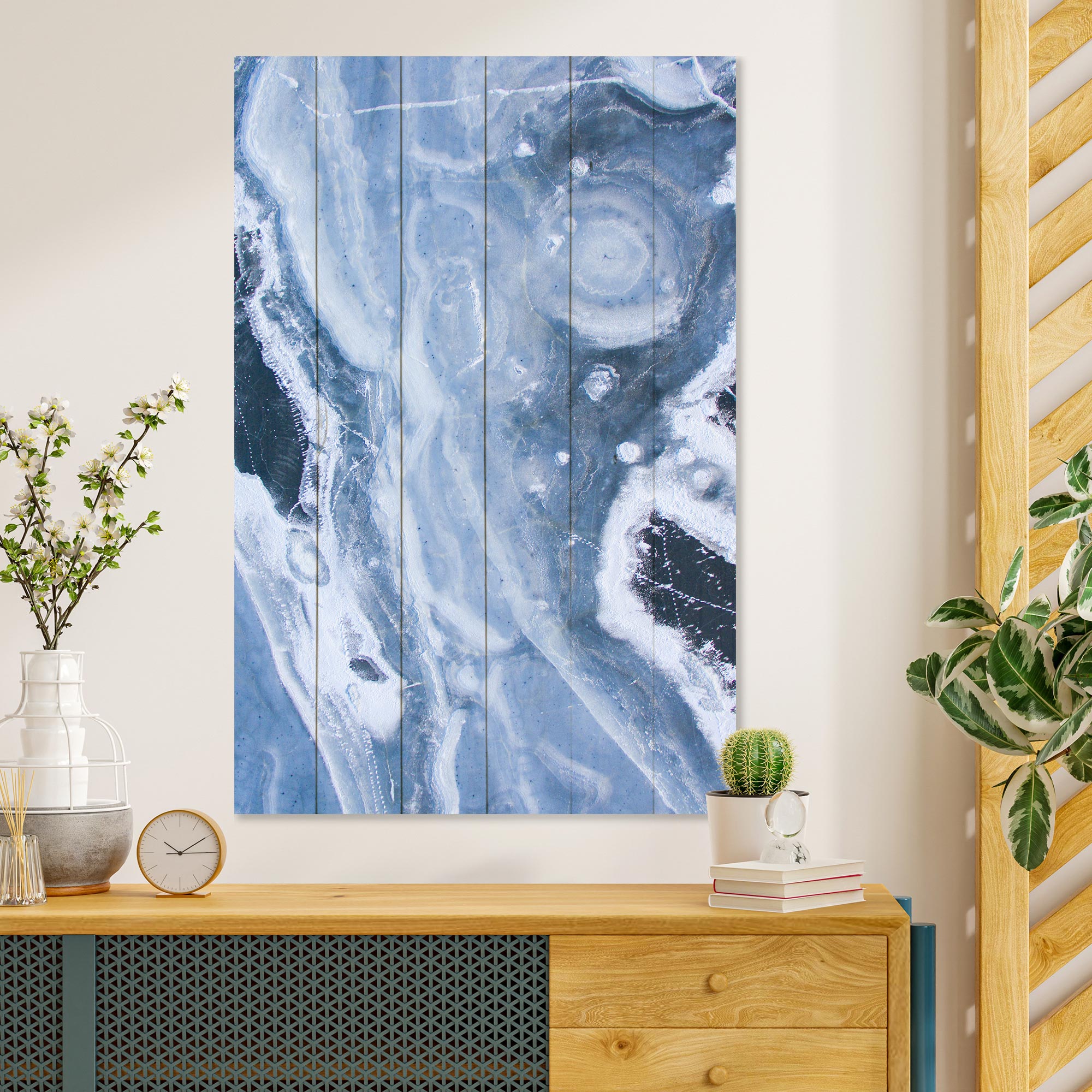 Bild Wood Blue Abstraction-60x90 cm